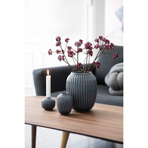 Antracitno siva keramična vaza Kähler Design Hammershoi, ⌀ 8,5 cm-image-2