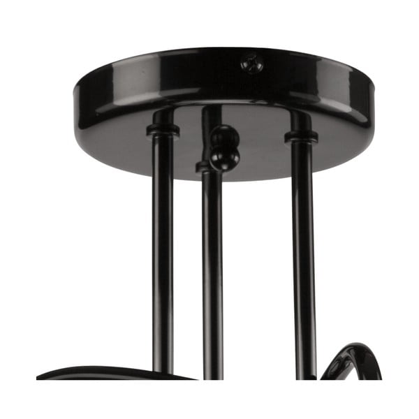 Črna stropna svetilka brez senčnika 36x36 cm Camilla – LAMKUR-image-2