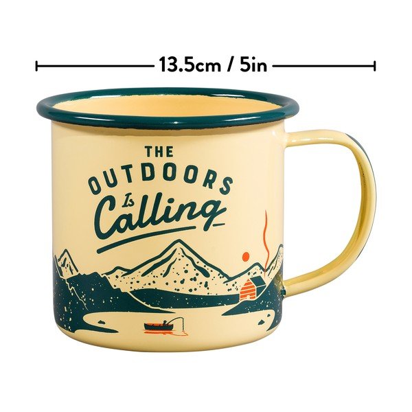 Bež skodelica iz emajla 0.325 l Outdoors is Calling – Gentlemen's Hardware-image-2