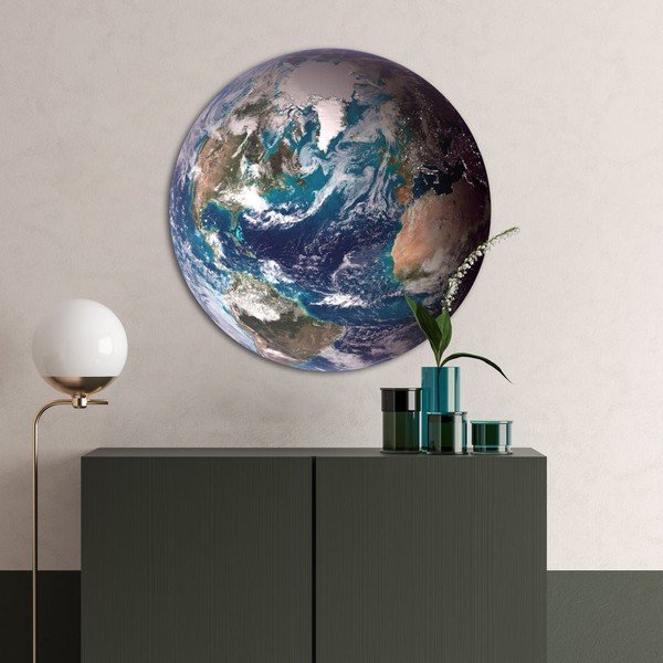 Slika ø 70 cm Blue Marble – Malerifabrikken-image-1