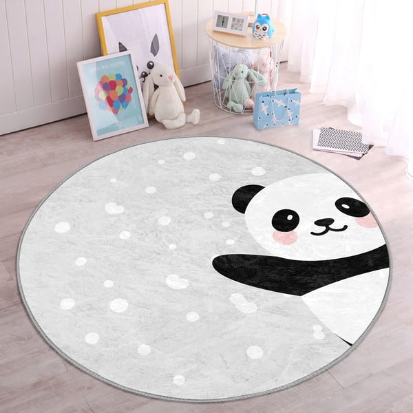 Svetlo siva otroška preproga ø 100 cm Comfort – Mila Home-image-4