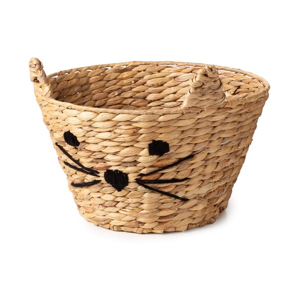 Otroška škatla za shranjevanje iz vodne hijacinte v naravni barvi ø 35x26 cm Cat – Compactor