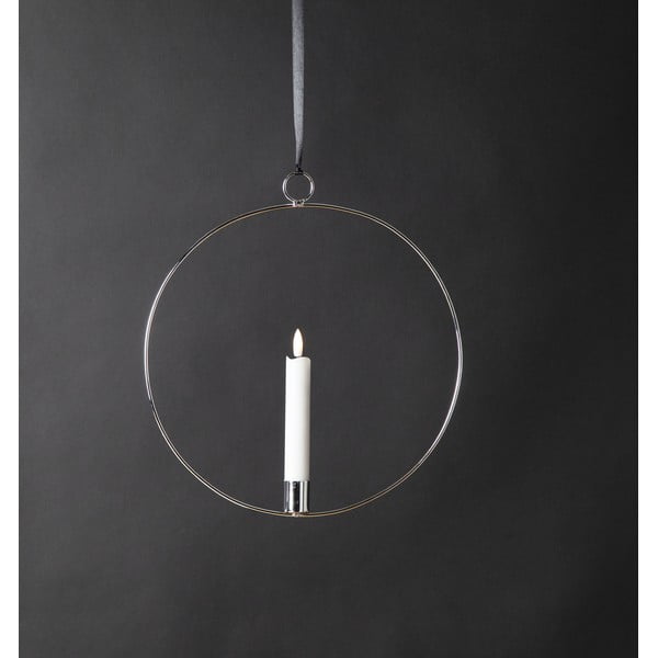 Svetlobna dekoracija v srebrni barvi Flamme Ring – Star Trading-image-1