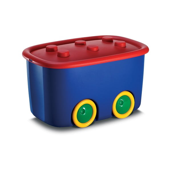 Modra plastična otroška škatla za shranjevanje 58x39x32 cm Funny Box – KIS