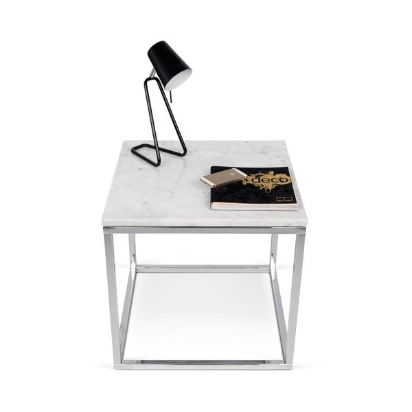 Bela miza z marmornim dekorjem TemaHome Prairie-image-1