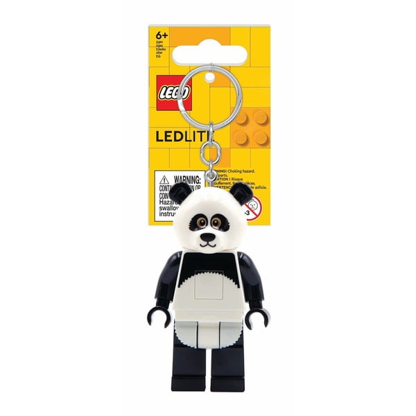Črn/bel obesek za ključe z lučko Iconic Panda – LEGO®-image-1