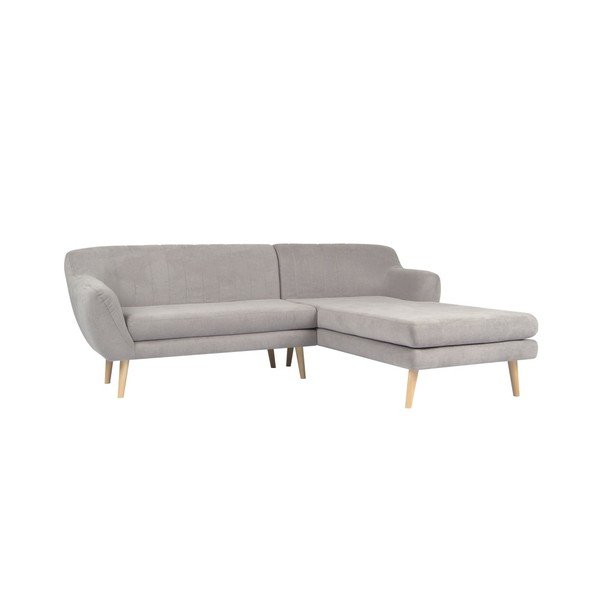 Svetlo siva sedežna garnitura z ležalnikom na desni strani Mazzini Sofas Sardaigne-image-3