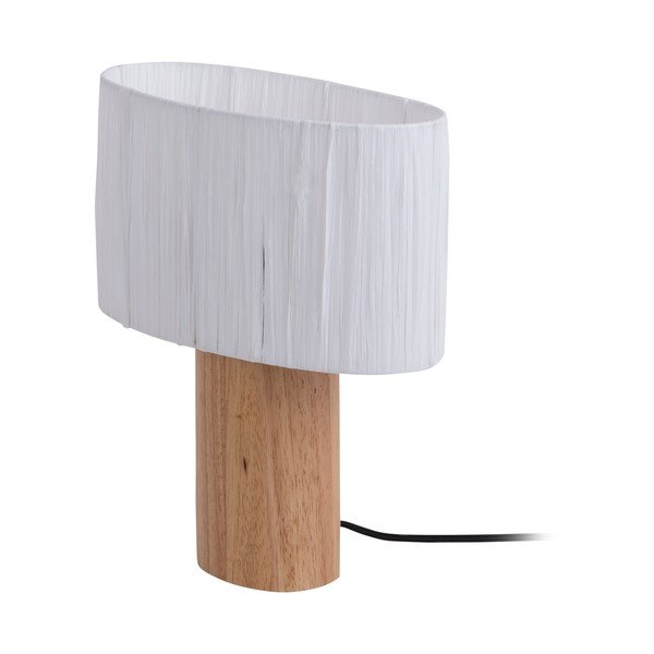 Bela/naravna namizna svetilka s senčnikom iz papirnatega prepleta (višina 30,5 cm)  Sheer Oval – Leitmotiv-image-2