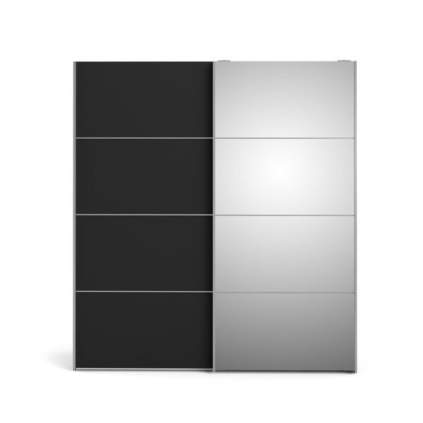 Črna omara z ogledalom Tvilum Verona, 182 x 202 cm