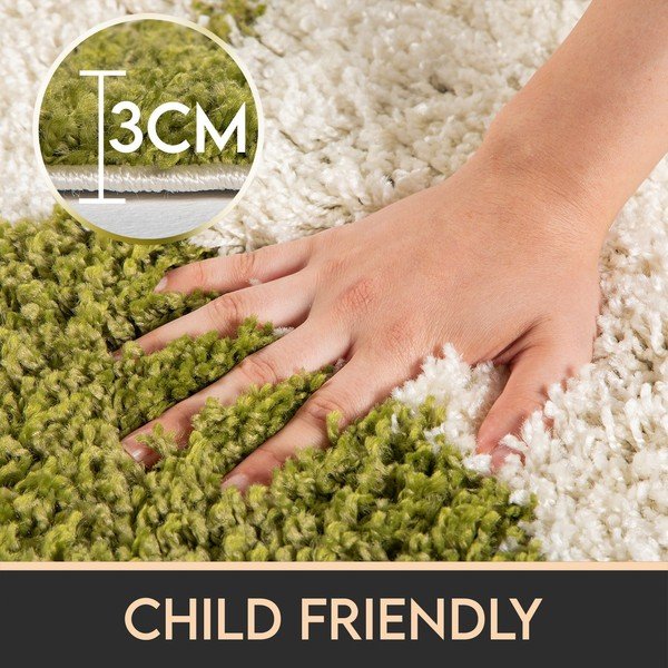 Zeleno-kremno bela otroška preproga ø 100 cm Fun – Ayyildiz Carpets-image-4