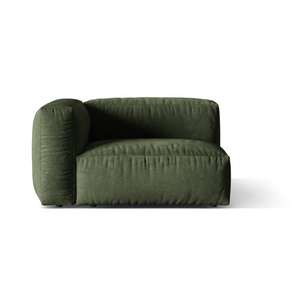 Zelen žameten modul za sedežno garnituro (levi kot) Martina – Micadoni 