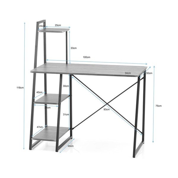 Pisalna miza 50x102 cm Bren – Homede-image-3