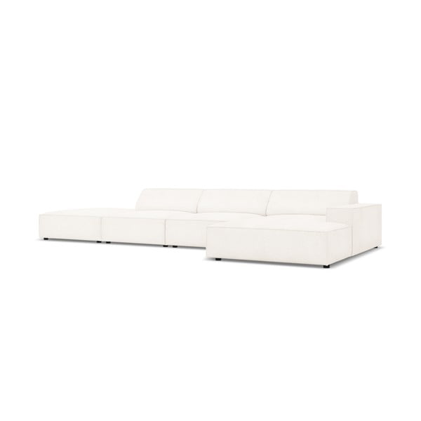 Bež kotni kavč s tkanino bouclé (desni kot) Jodie - Micadoni Home-image-4