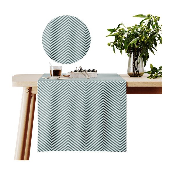 Žametni namizni tekač 40x140 cm Clear - AmeliaHome-image-4