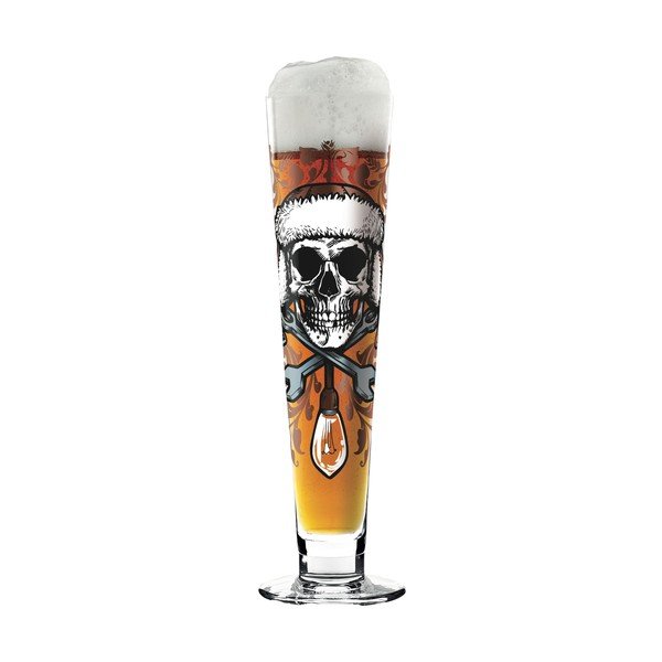 Komplet kozarca za pivo iz kristalnega stekla in 5 podstavkov Ritzenhoff Medusa Dollmaker, 385 ml