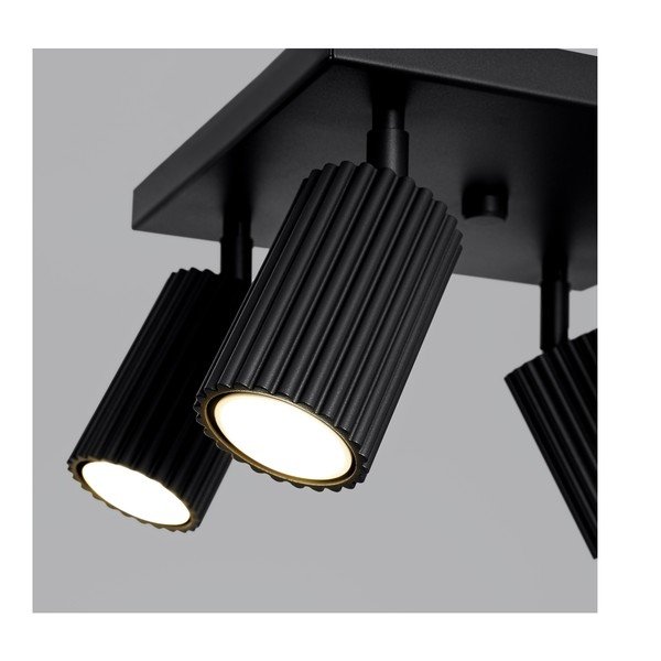 Črno kovinsko točkovno svetilo ø 6,5 cm Gleam – Sollux-image-3