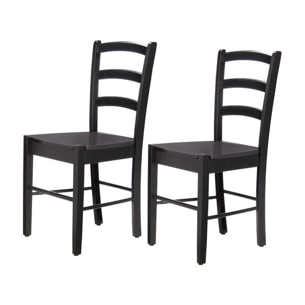 Komplet 2 črnih stolov Støraa Trento Quer