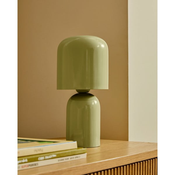 Zelena namizna svetilka s kovinskim senčilom (višina 28 cm) Monze – Kave Home-image-1