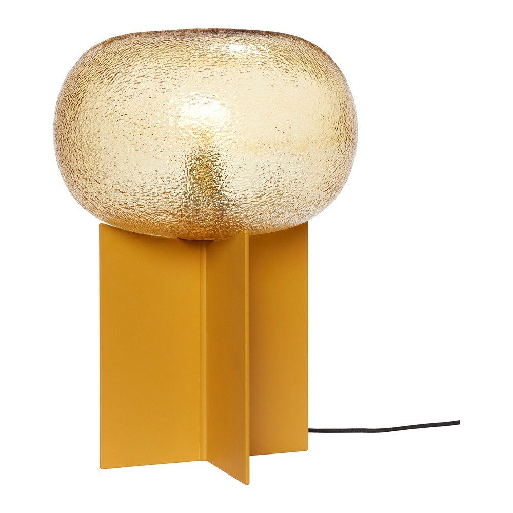 Oranžna namizna svetilka s steklenim senčilom (višina 36 cm) Podium
