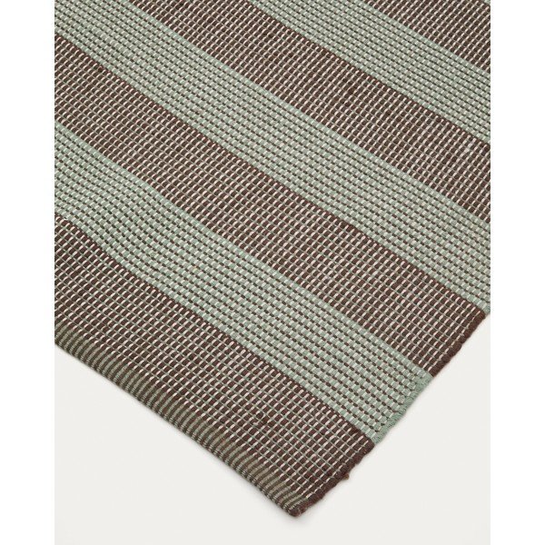 Mentolno zelena/rjava zunanja preproga iz recikliranih vlaken 200x300 cm Fonol – Kave Home-image-2
