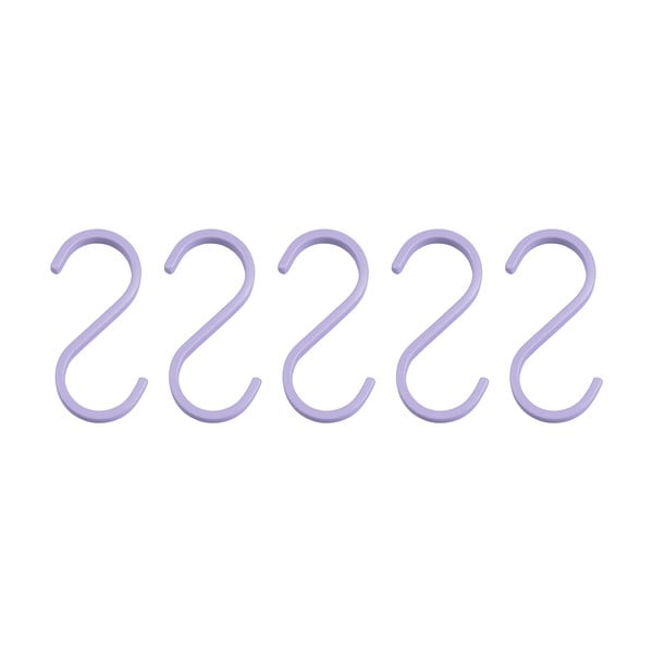 Vijolični kovinski viseči obešalniki v kompletu 5 ks Hang-it – Mette Ditmer Denmark