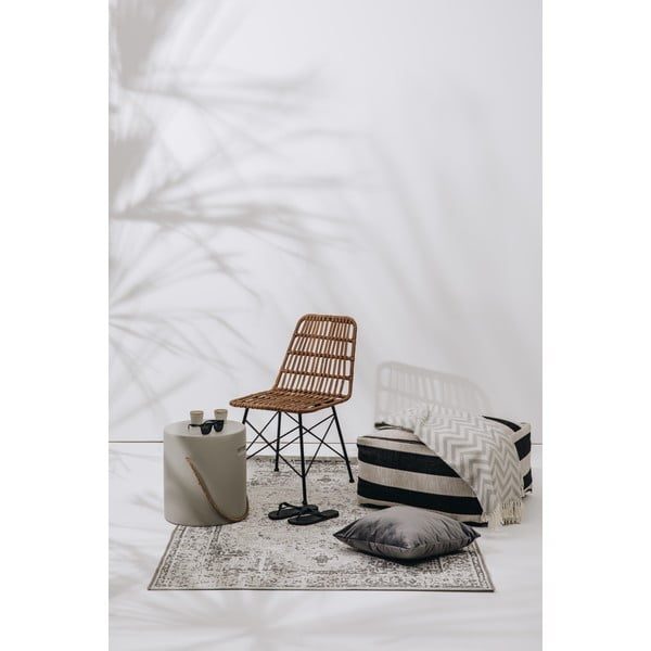 Svetlo siva pletenina z bombažem Euromant Chevron, 140 x 160 cm-image-1