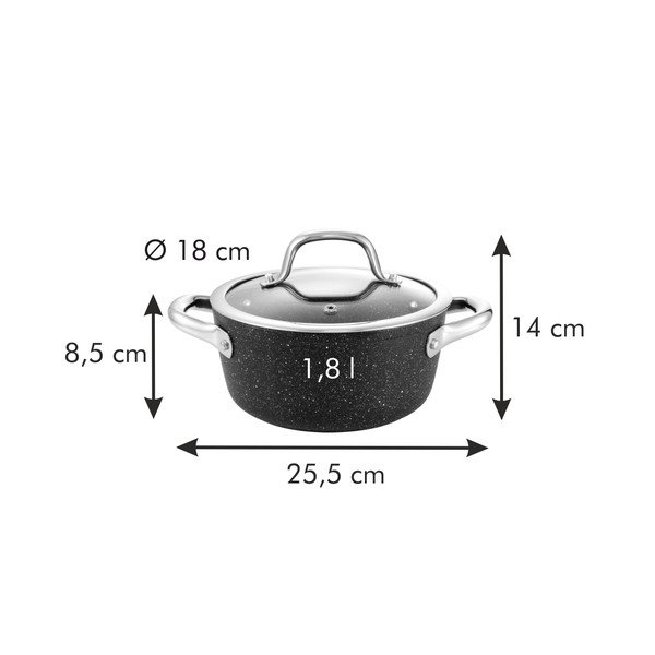 Lonec s pokrovko z neprijemljivo površino 1.8 l President – Tescoma-image-2