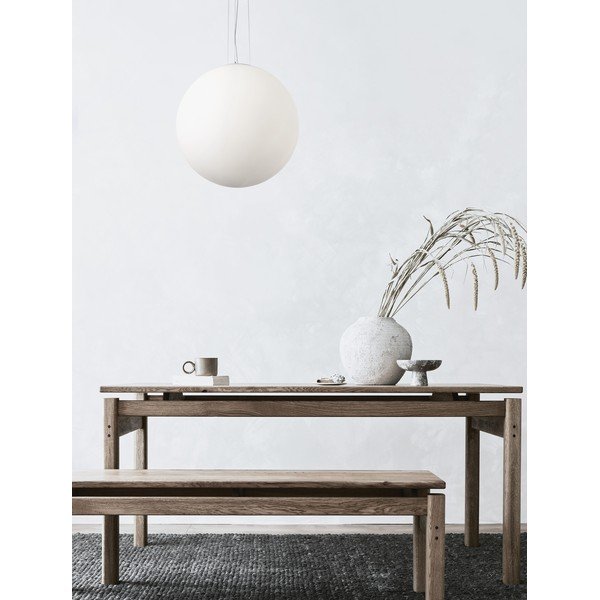Bela steklena viseča svetilka ø 50 cm Nevoso – Nova Luce-image-1