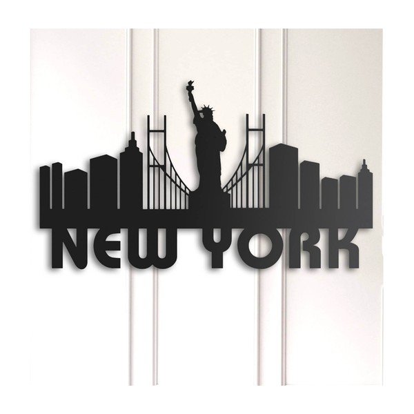 Črna stenska dekoracija New York