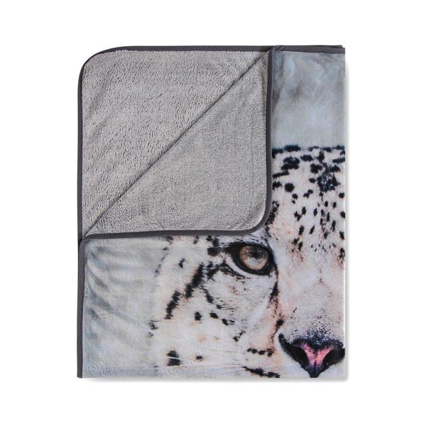 Odeja Good Morning Snow Leopard, 130 x 160 cm-image-1