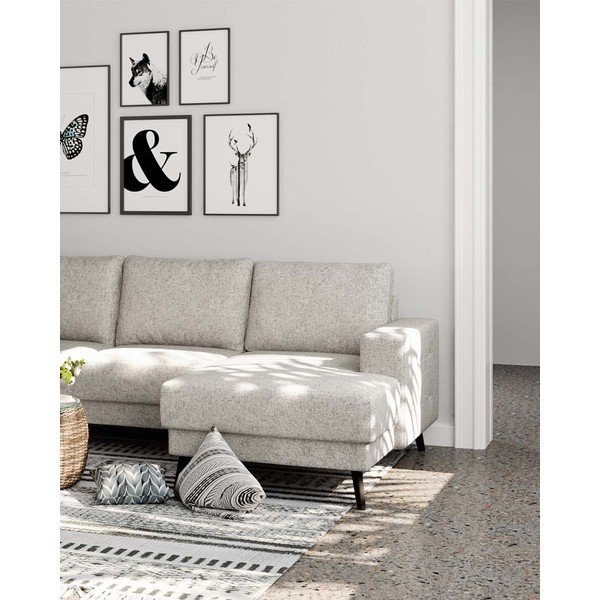 Kremno bela kotna sedežna garnitura (levi kot) Fynn – Ghado-image-4