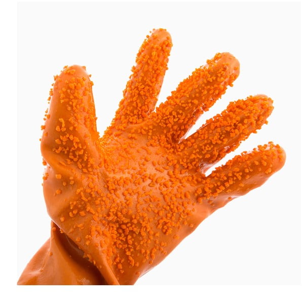 Par oranžnih rokavic za čiščenje zelenjave InnovaGoods-image-2