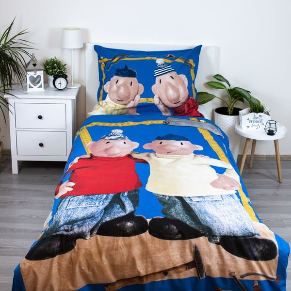 Enojna bombažna otroška posteljnina 140x200 cm Pat a Mat – Jerry Fabrics-image-1