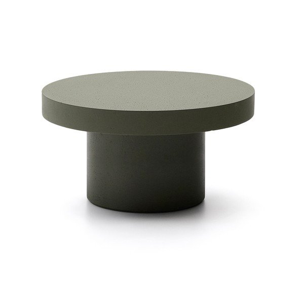 Betonska okrogla vrtna klubska mizica ø 90 cm Aiguablava – Kave Home