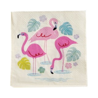 Komplet 20 papirnatih prtičkov Rex London Flamingo Bay