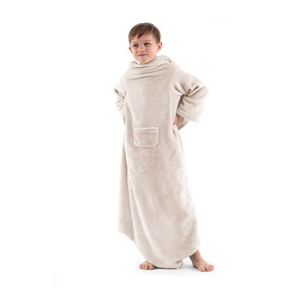 Bež otroška TV odeja z rokavi DecoKing Lazykids-image-1