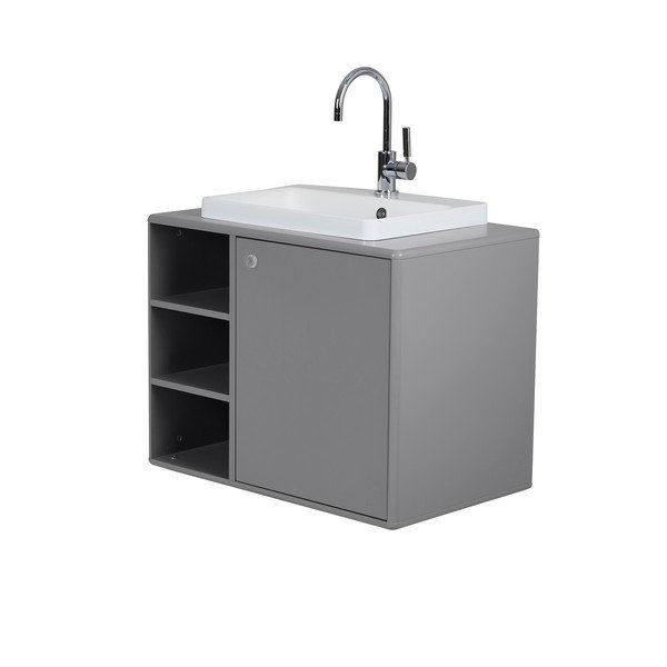 Siva omarica z umivalnikom brez pipe 80x62 cm Color Bath - Tom Tailor-image-2