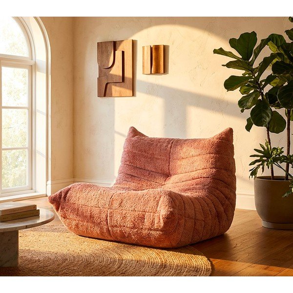 Rožnata vreča za sedenje iz tkanine bouclé Mask – Mauro Ferretti-image-1