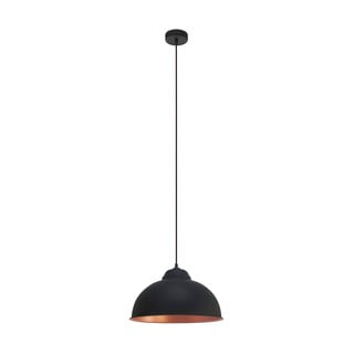 Črna/bronasta viseča svetilka s kovinskim senčilom ø 37 cm TRURO 2 – EGLO