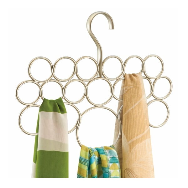 Kovinsko viseče držalo za brisače, šale in oblačila v zlati barvi iDesign Axis, dolžina 29 cm-image-2