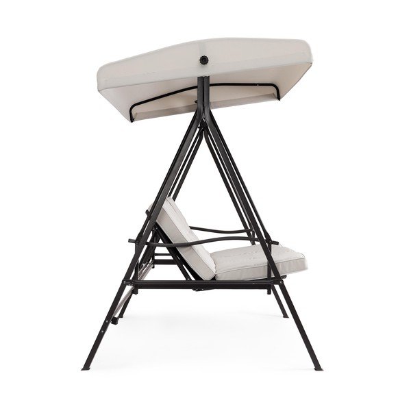 Antracitno sivo-bež kovinska vrtna gugalnica Taurus – Bizzotto-image-3