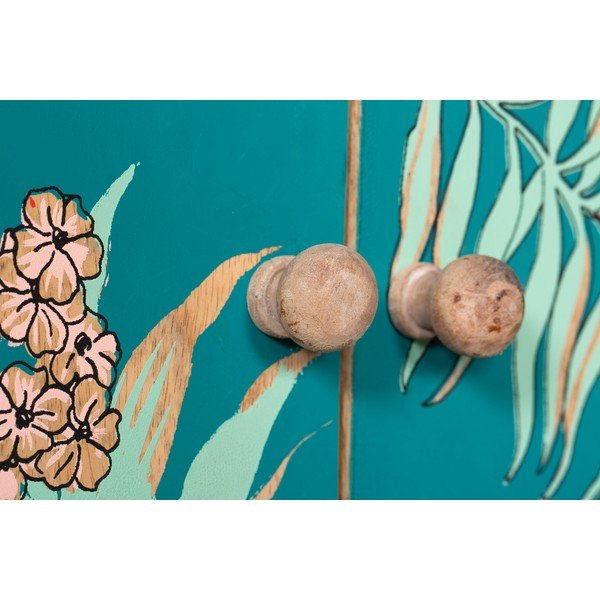 Omarica v turkizni in naravni barvi 90x85x40 cm Reipur – Interia Home & Living-image-1