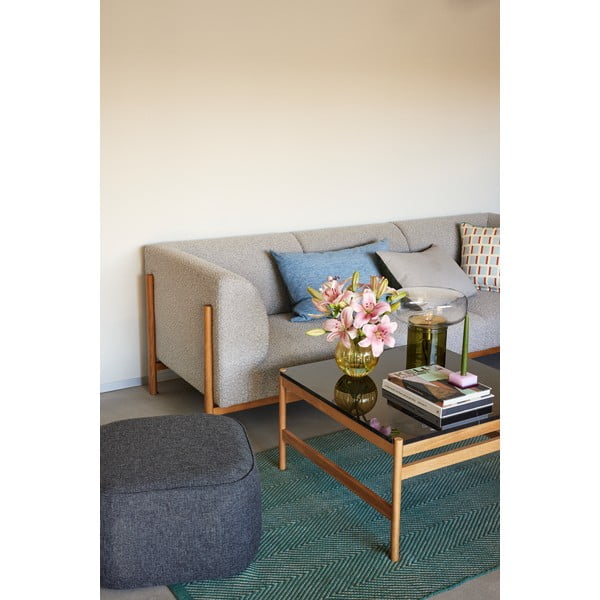 Marmorna mizica v črni in naravni barvi 80x80 cm Raw – Hübsch-image-2