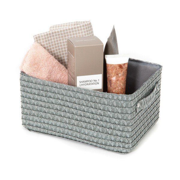 Siva košara za shranjevanje Compactor Lilou, 23 x 12 cm-image-1
