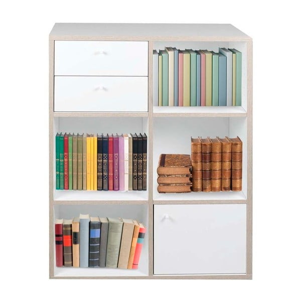 Bela knjižna omara Evergreen House, 40 x 111 cm