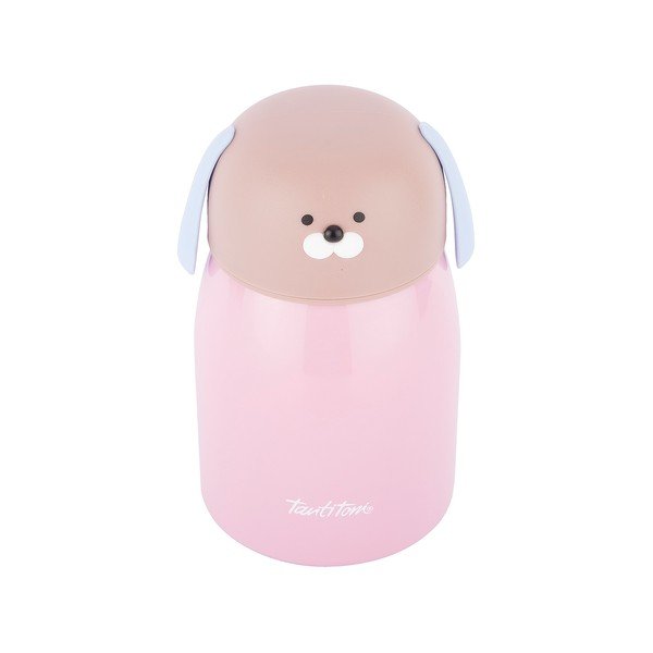 Roza termo steklenička iz nerjavečega jekla Tantitoni Cute Doggy, 280 ml