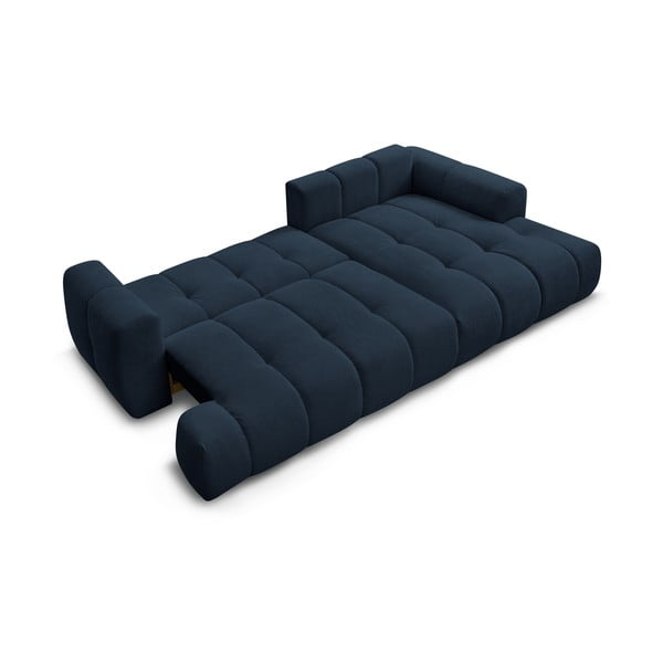 Temno modra raztegljiva/s prostorom za shranjevanje kotna sedežna garnitura (desni kot/z ležalnikom) Fuji – Bobochic Paris-image-4