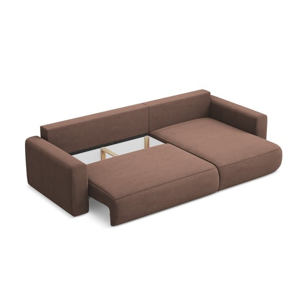 Rožnata raztegljiva/s prostorom za shranjevanje kotna sedežna garnitura (desni kot/z ležalnikom) Kapua – Makamii-image-3