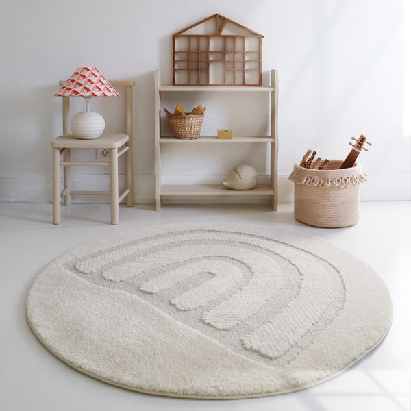 Kremno bela otroška preproga ø120 cm Rainbow Dream S – Nattiot-image-2