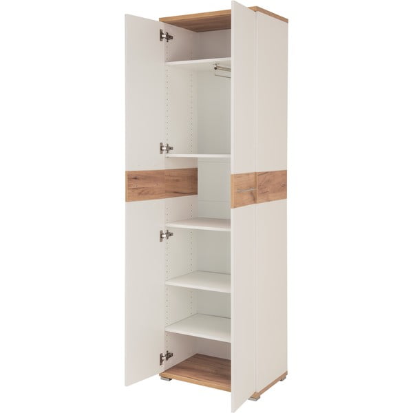 Bela garderobna omara v hrastovem dekorju 59x199 cm Topix - Germania-image-3